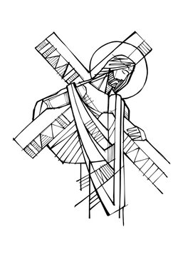 Jesus Christ with the Cross illustration