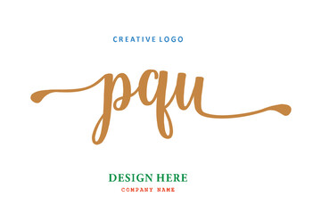PQU lettering logo is simple, easy to understand and authoritative