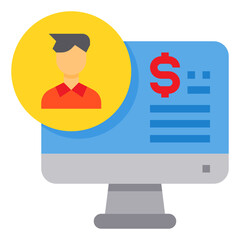 Accounting Coach flat icon