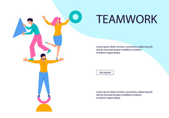 People with puzzle jigsaw pieces solving problem