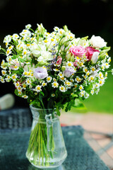 Beautiful spring bouquet in vase