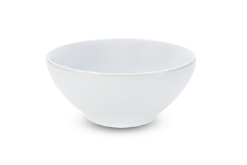 empty white bowl isolated on white