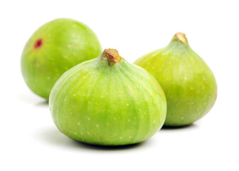 Ripe figs on a white background