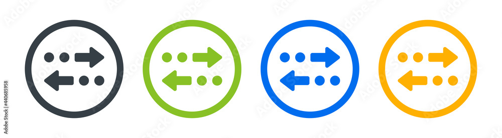 Poster exchange arrow icon. arrow to left and right symbol vector illustration