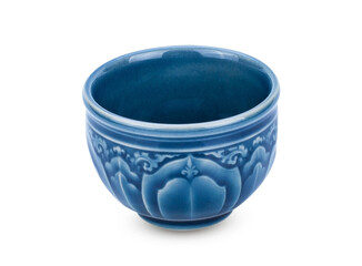 Tea cup on white background