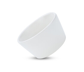 empty white bowl isolated on white