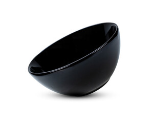 black bowl on white background