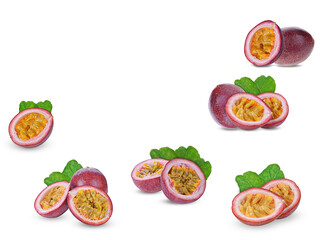  Passion fruit isolated on a white background