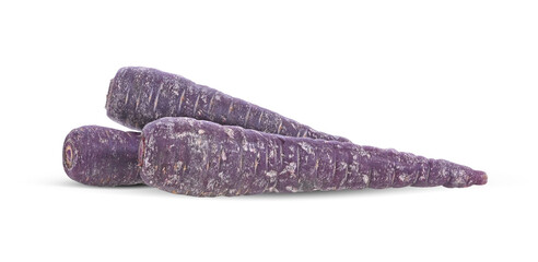 purple carrot on white background