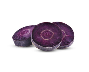 purple carrot on white background