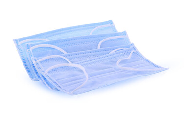 Surgical medical face mask on white background.