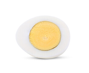 boil egg on white background