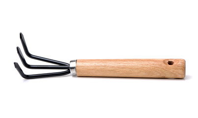 Gardening tools on white background