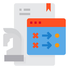 Fototapeta premium Paper flat icon