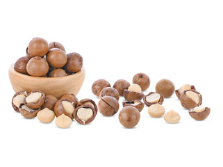 Macadamia isolated on white background