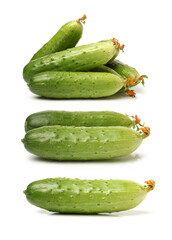 cucumbers isolated on white background
