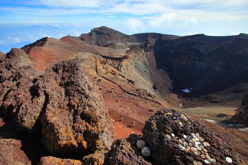 Obraz premium Mt.Fuji 富士登山 火口付近