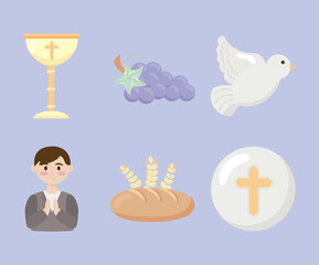 first communion six icons