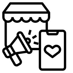 Storefront outline icon