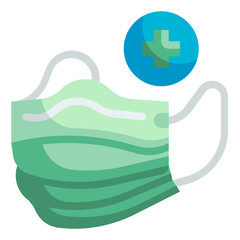 medical mask flat icon