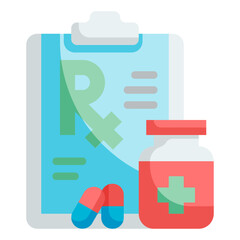 prescription flat icon