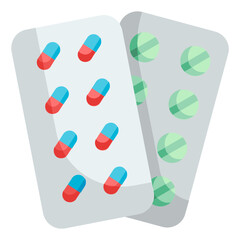 pills flat icon