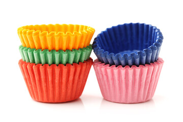 cupcake liners isolated on white background