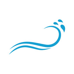 waves icon. design template vector