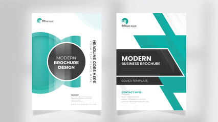 Modern brochure cover template, flyer design,  Annual report, Leaflet, presentation, book cover templates, booklet, or poster vector & illustration - obrazy, fototapety, plakaty