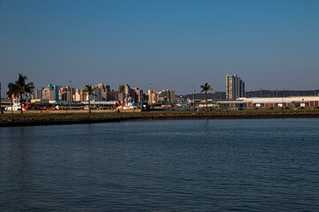 Downtown Tall Residential Buildings Beyond Durban Harbour