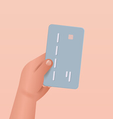 Fototapeta na wymiar hand holding debit or credit card service for secure electronic wireless payment digital transaction online shopping money transfer concept vector illustration