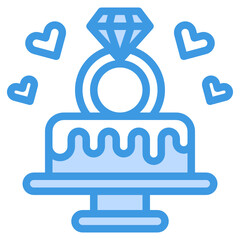 Ring blue outline icon