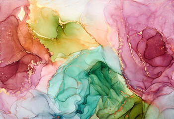 Obraz na płótnie Canvas Alcohol ink art.Mixing liquid paints. Modern, abstract colorful background, wallpaper. Marble texture.Translucent colors