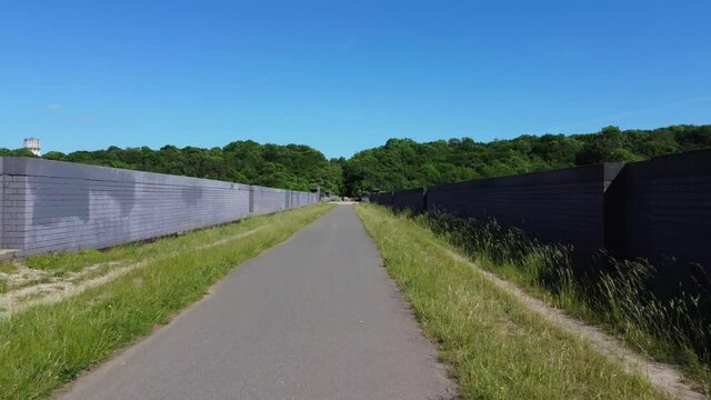 Moving along the walkway at a Viaduct