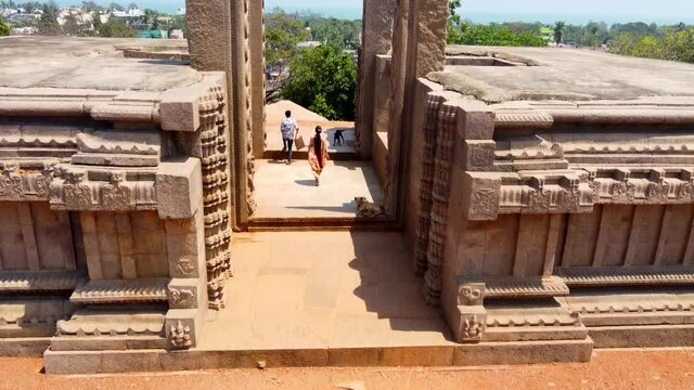 The Group of Monuments at Mahabalipuram is a collection of 7th- and 8th-century CE religious monuments in the coastal resort town of Mahabalipuram, Tamil Nadu, India and a UNESCO World Heritage Site