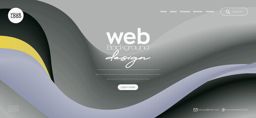 Landing page design for website. Web header, abstract colorful vector background for website, project development , business template.