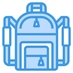 bag blue outline icon
