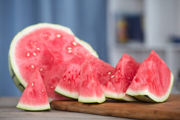 Cut red flesh watermelon