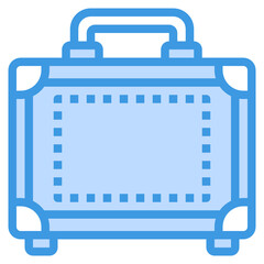 bag blue outline icon