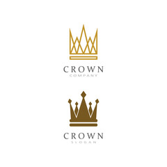 Crown Logo Template vector icon illustration design © dar