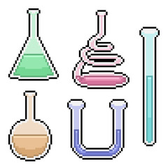 pixel art science test tube