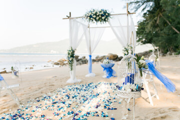 Wedding setup on the beach
