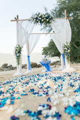 Wedding setup on the beach