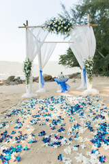 Wedding setup on the beach