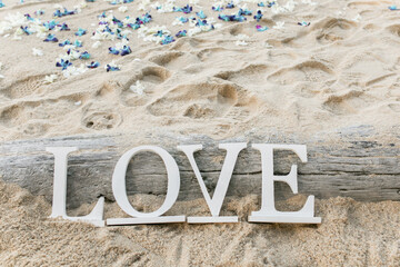 Wedding setup on the beach