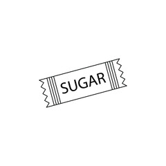 sugar stick - vector icon