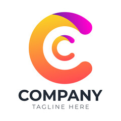 Fototapeta premium Modern Letter C Logo Design Template. Colorful Letter C Logo Vector, C Icon Concept.