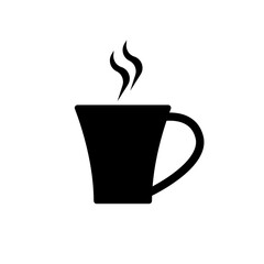 coffee glas icon design template on white