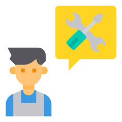 Mechanic flat icon