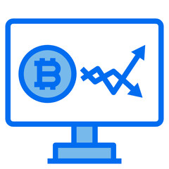 monitor blue line icon